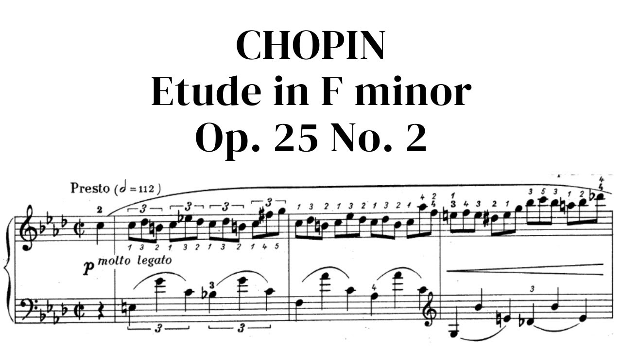 Chopin: Etude in F minor, Op. 25 No. 2 - audio and sheet music