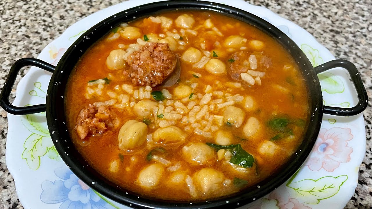 Garbanzos con arroz y chorizo a mi estilo