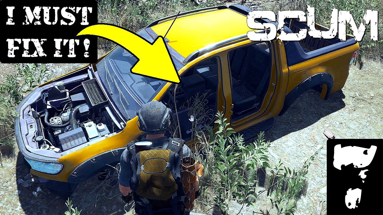 Can I Get This Pickup Truck Running? | SCUM Survival Ep. 7 | 4K |