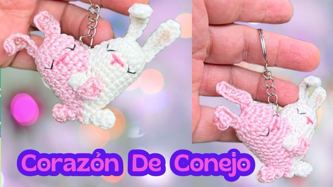 🧶💕 Corazón de Conejos Tejido Paso a Paso | Idea Romántica para Regalar