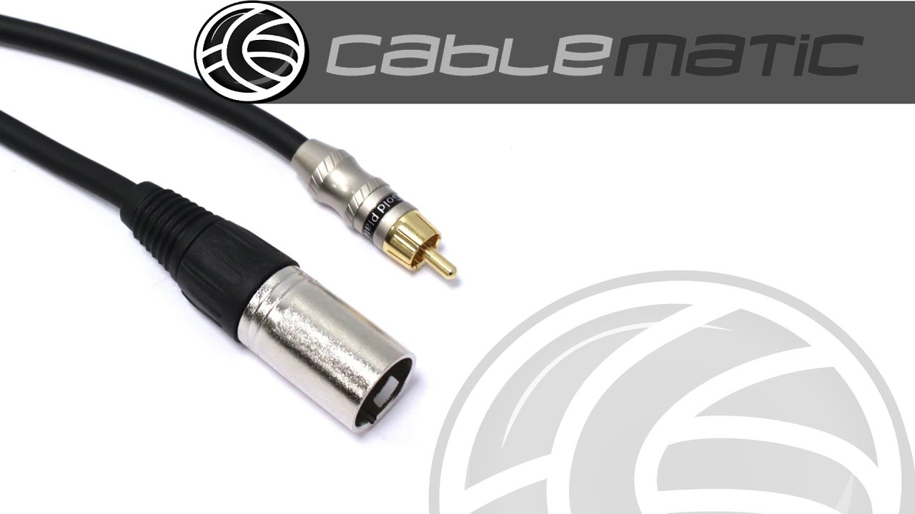 Cable de audio micr&oacute;fono XLR 3pin macho a RCA macho distribuido por CABLEMATIC &reg;