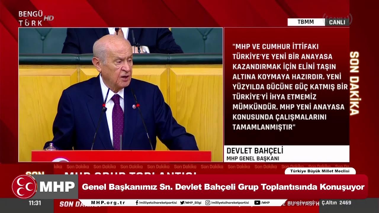 Genel Başkanımız Sayın Devlet BAHÇELİ, Grup Toplantısında Konuşuyor