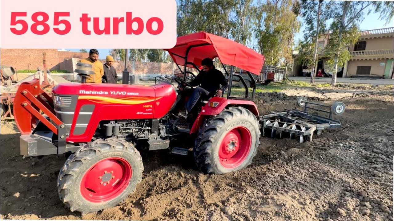 Yuvo 585 (turbo upgrade)#jhondeer #farmer #mahindra #power #swaraj #turbo #viral #farming