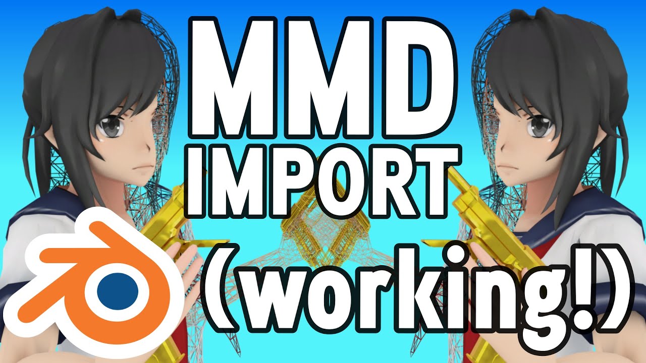 Открытие файлов моделей/анимации танца MMD/PMX/VMD в Blender (рабочий импорт танца Мико-Мико)