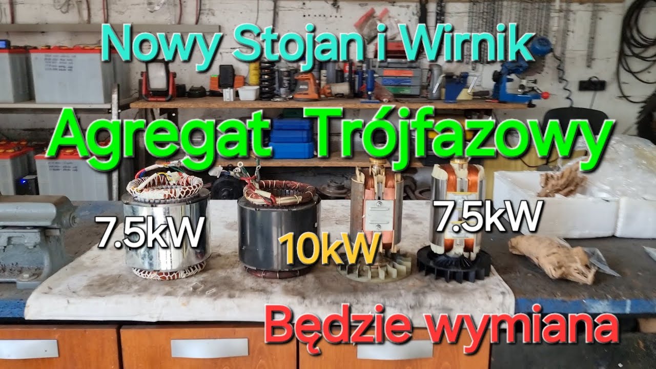 Agregat prądotwórczy trójfazowy nie daje napięcia | Będę wymieniał całą prądnicę | Pali AVR