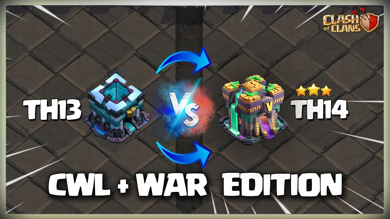 Th13 vs Th14 Mind Blown! 3 star Th14 from Th13 | Th13 to Th14 ✨Th13 to Th14 attack strategy