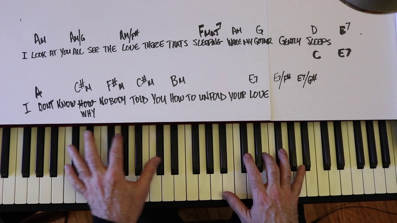 While My Guitar Gently Weeps Piano Tutorial