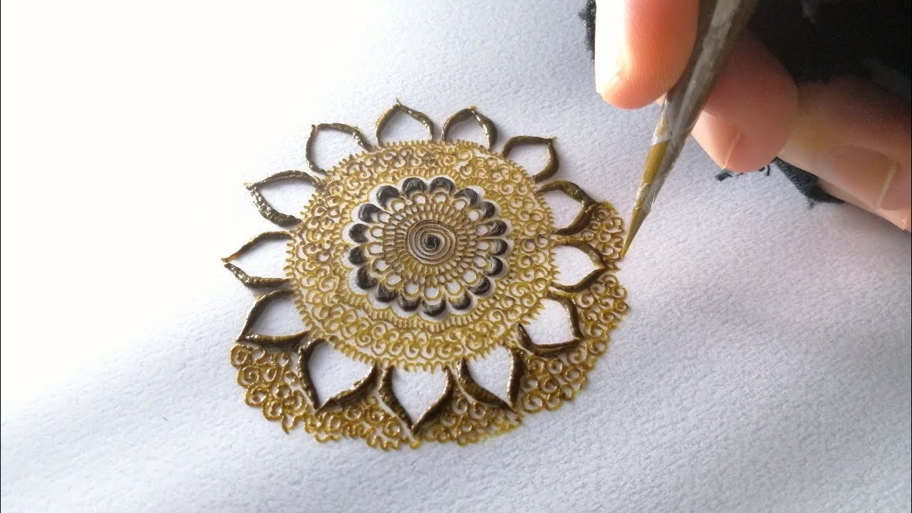 Kashee's style bareek mehendi design || Beautiful Bareek mehndi mandala design.