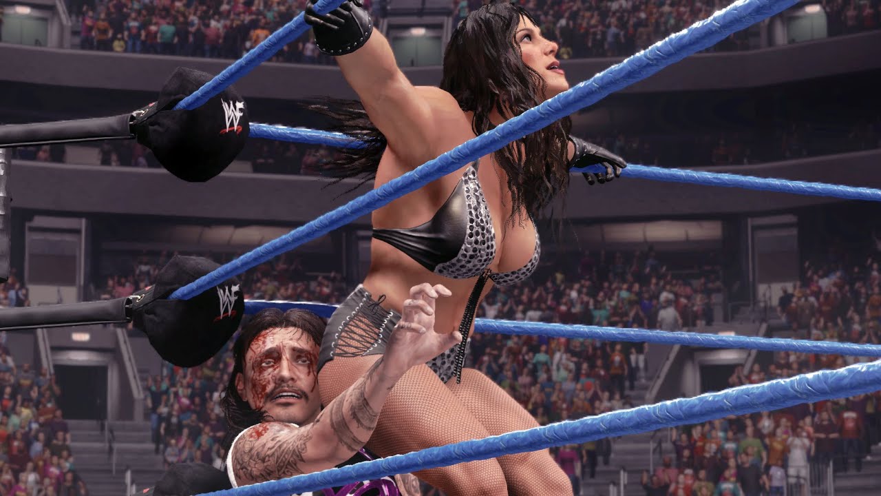 WWE 2k25 MODS: Chyna vs Dominik Mysterio, Smackdown 2000 #stinkface #intergender #wrestling