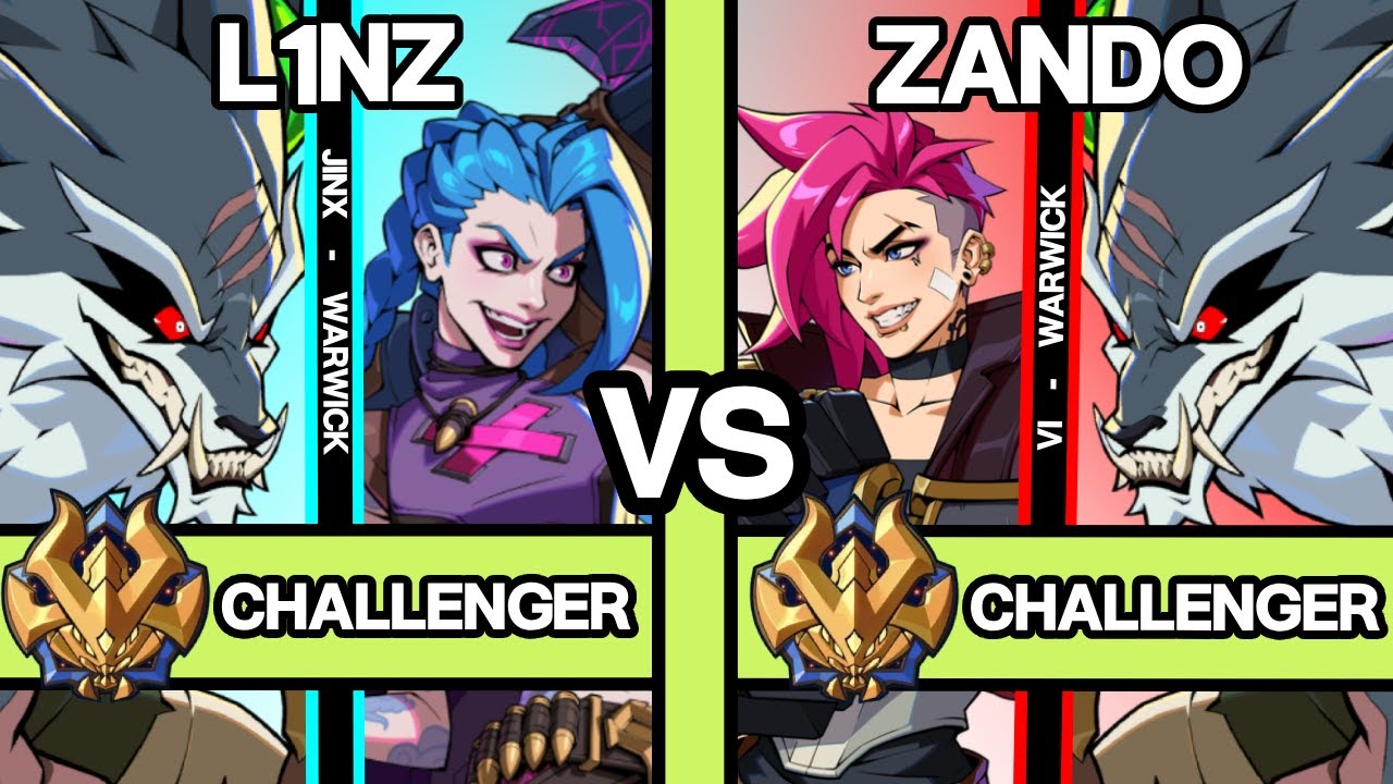 2XKO ▰ L1NZ (Jinx-Warwick) vs ZANDO (Vi-Warwick) ▰ 2XKO Pro Replays