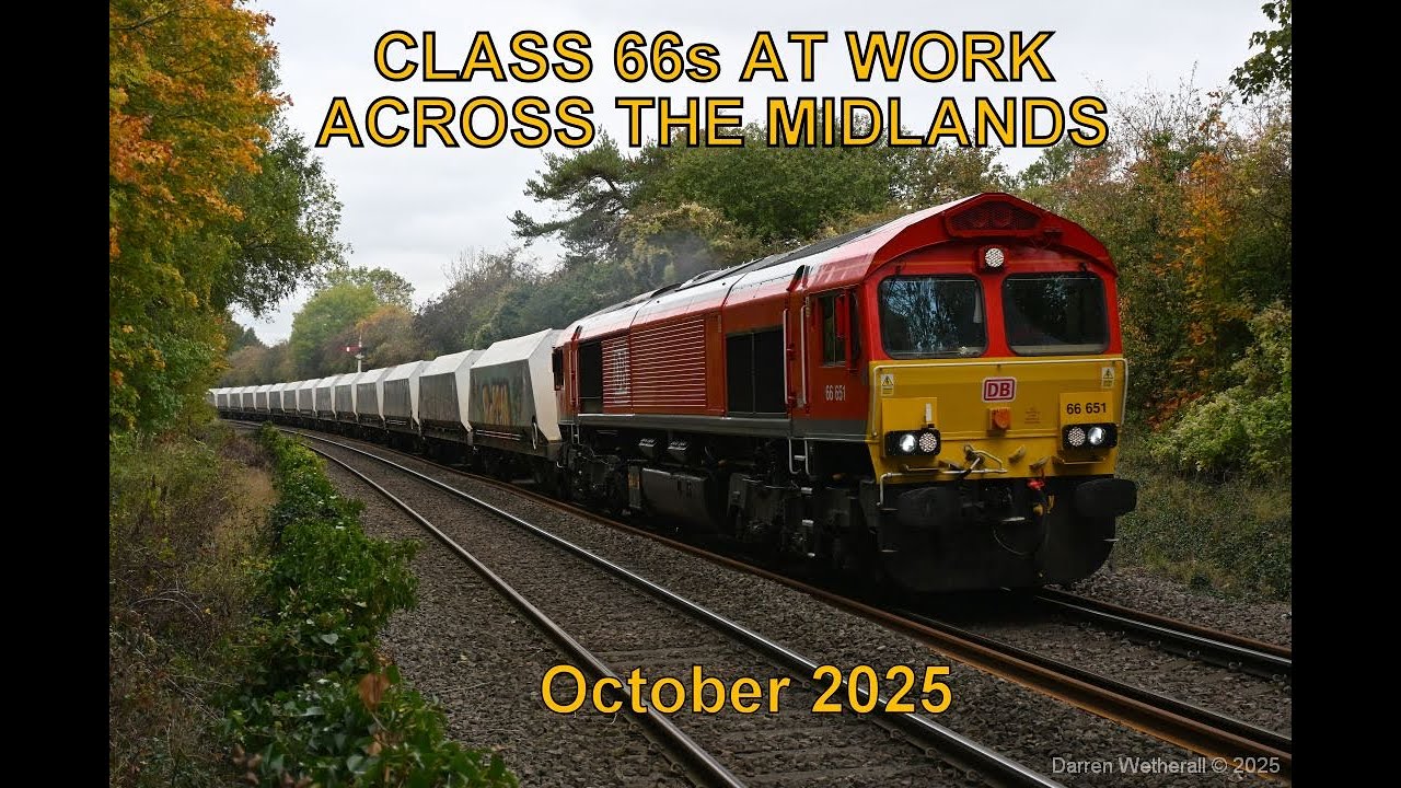 Class 66s At Work Across The Midlands : October 2025