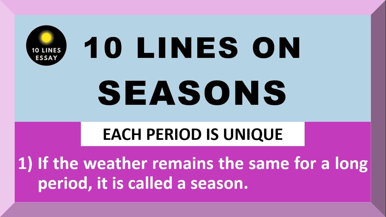 10 Lines on Seasons in English | Few Lines about Seasons