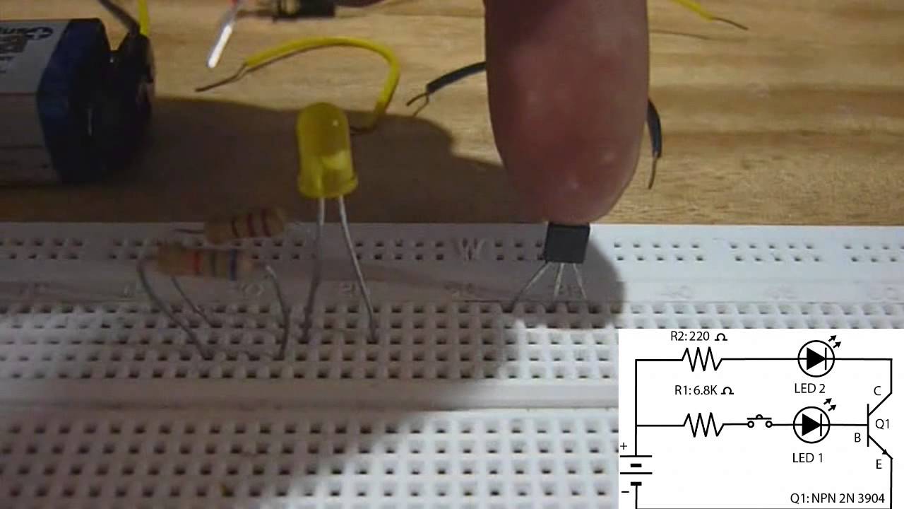 Protoboard: Probador de transistor NPN