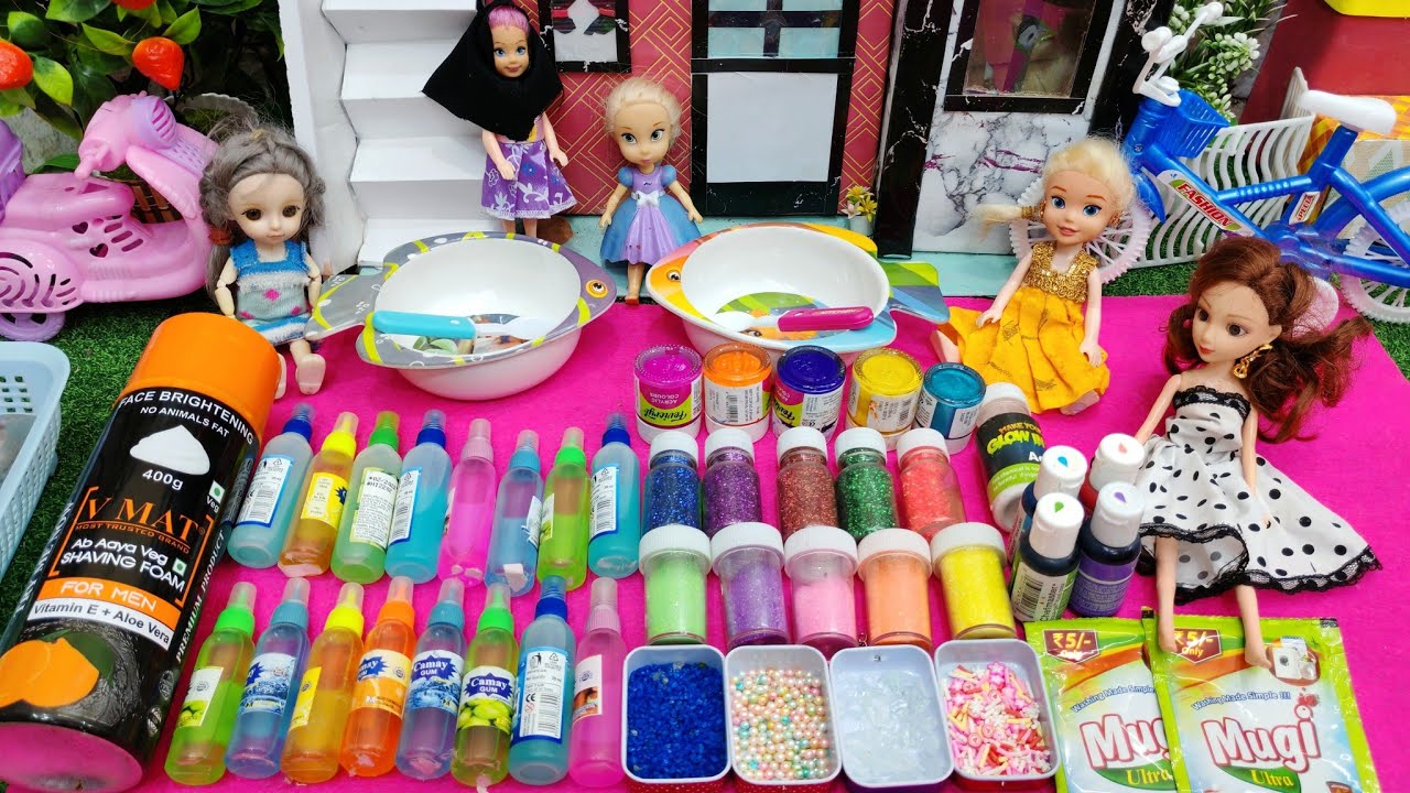 மாயா அக்காவோட சேர்ந்து இவளோ கம் வச்சி என்ன பண்ண போறோம்😃/Barbie show videos tamil