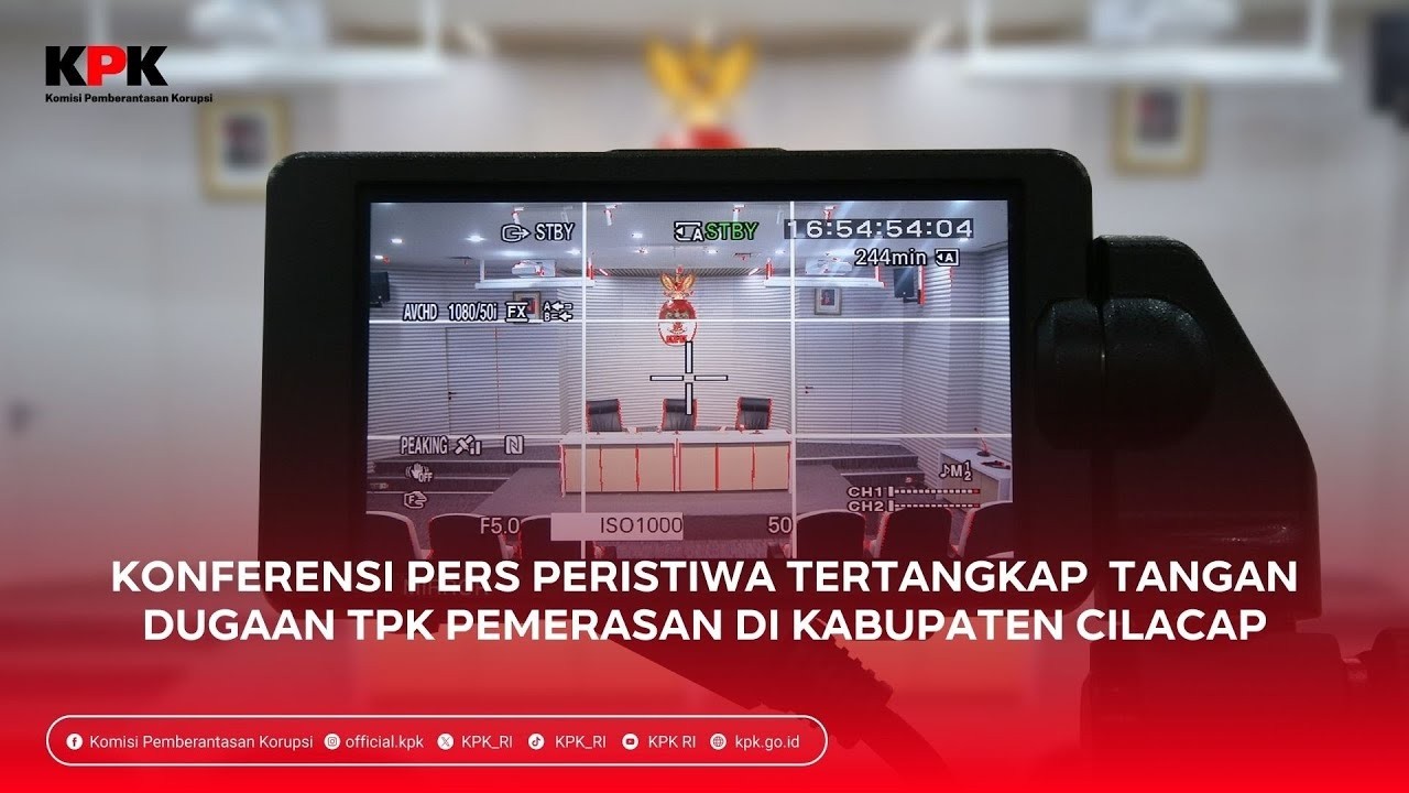 KONFERENSI PERS PERISTIWA TERTANGKAP TANGAN DUGAAN TPK PEMERASAN DI KABUPATEN CILACAP