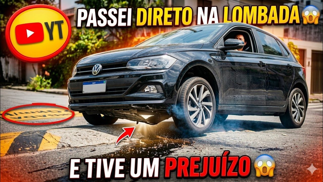 passei direto na lombada e quebrei o spoiler do polo tsi