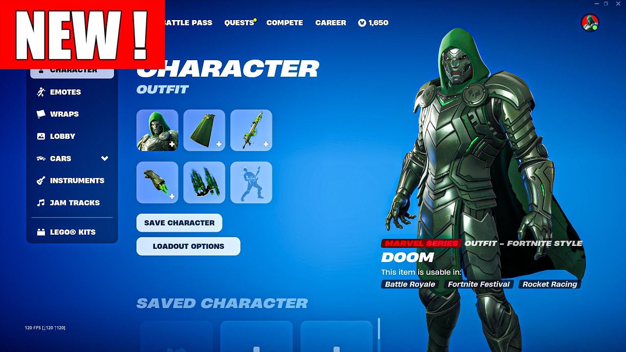 Doctor DOOM Skin - Fortnite Gameplay C5S4 Battle Pass!
