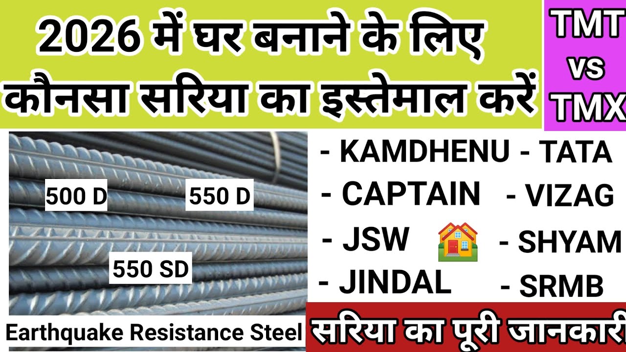 Best Steel For House Construction 2026 | Ghar Banane Keliye Konsa Sariya Sabse Acha Hai |