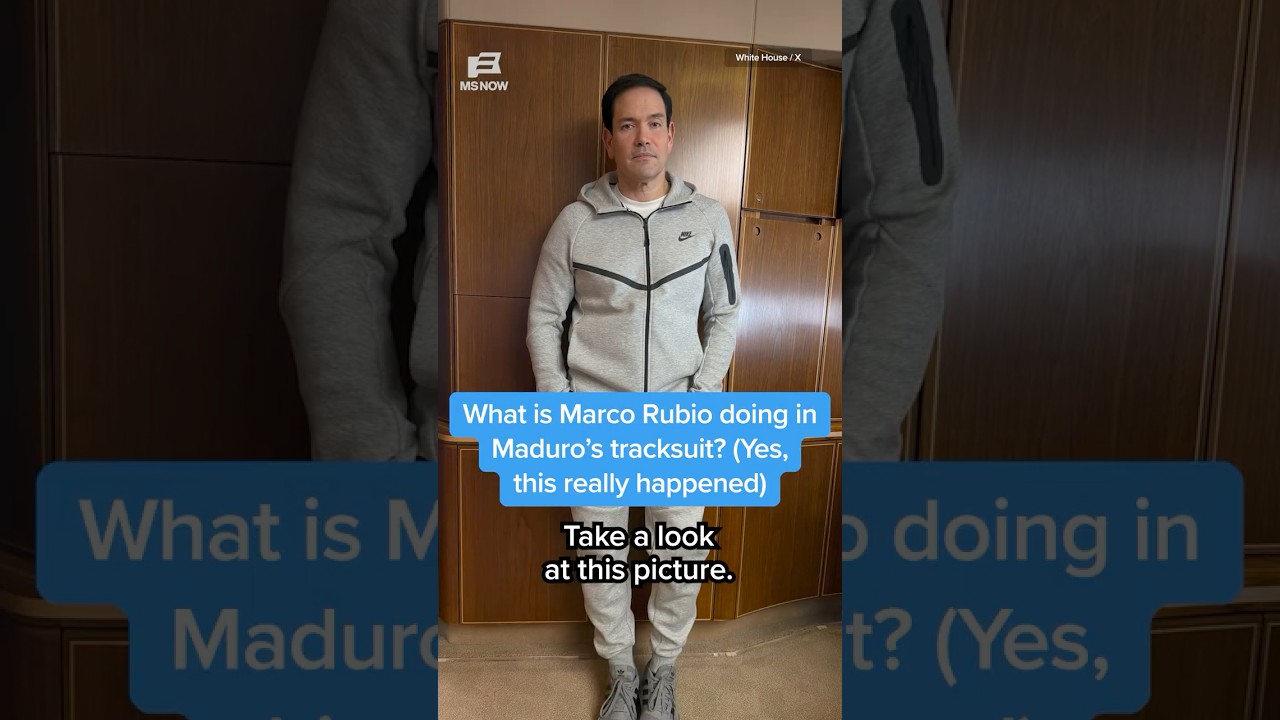 What is Marco Rubio doing in Maduro's tracksuit? (Yes, this really happened)