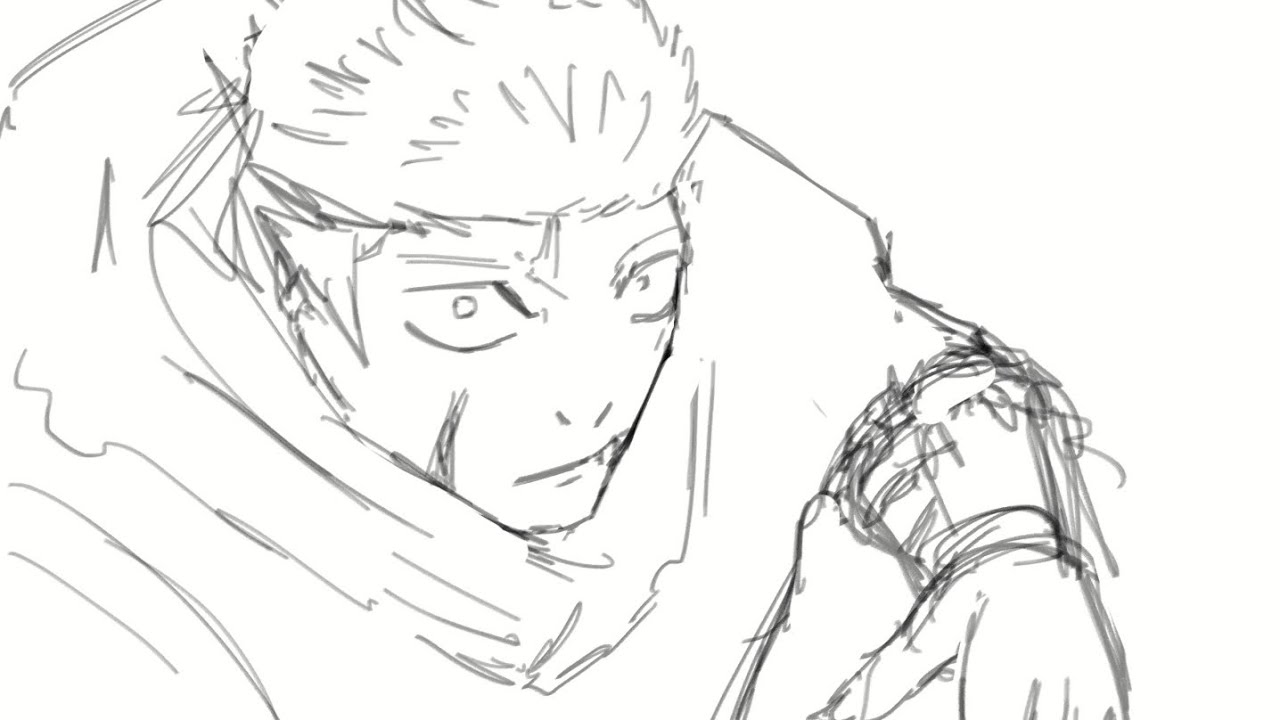 Yuji vs Sukuna rough animation (ch 257)