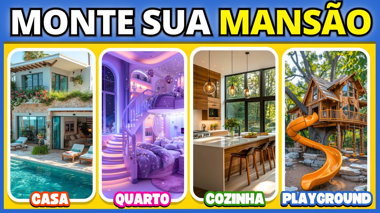 🏡 MONTE SUA MANSÃO DE LUXO 💎👑 | Como seria sua casa dos sonhos? #buuquiz #quiz