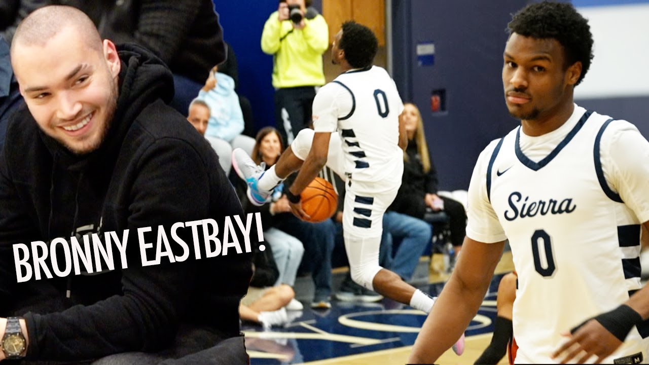 Bronny James WILD EASTBAY DUNK In front of Adin Ross!