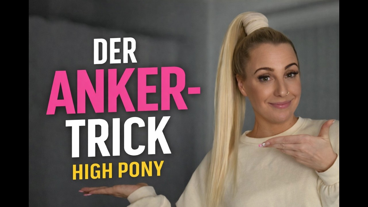 Hoher Zopf mit Clip-in-Extensions | So werden die Clips unsichtbar.