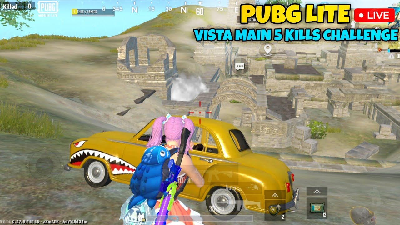 PUBG LITE LIVE | VISTA MAIN 5 KILLS CHALLENGE 😳 SOLO VS SQUAD CHICKEN DINNER HOGA ?