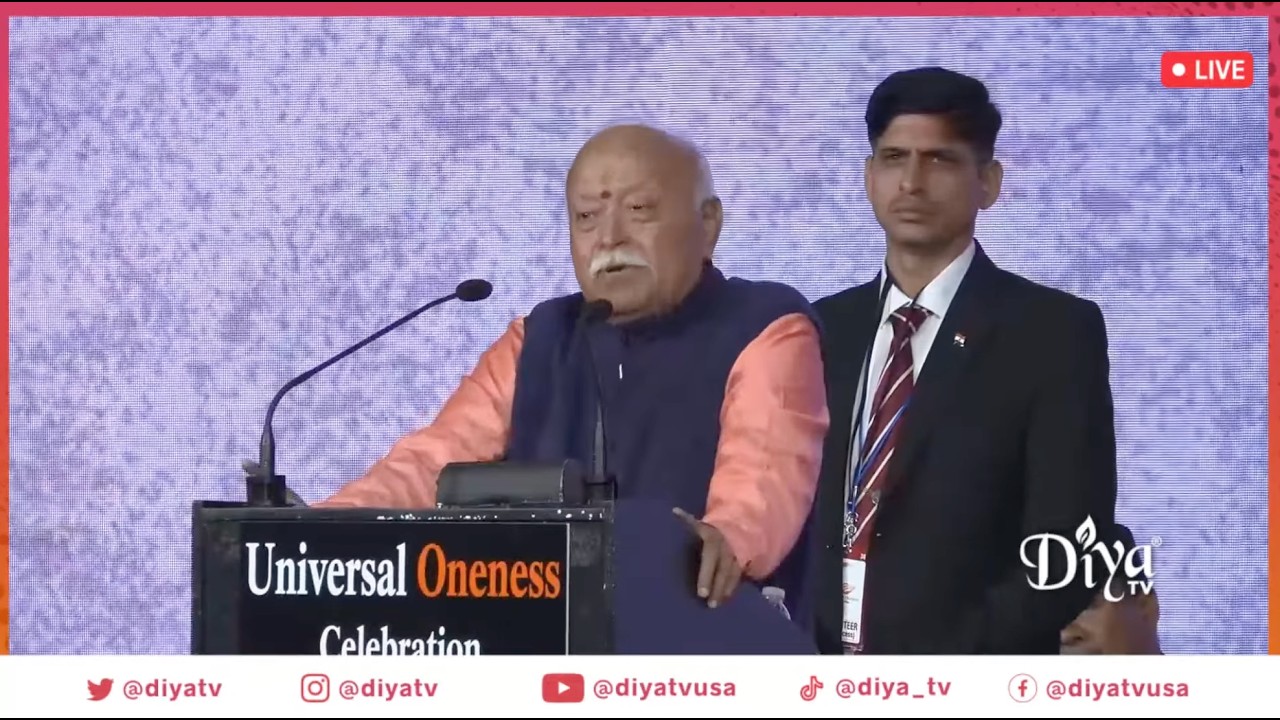 LIVE: RSS Chief Mohan Bhagwat addresses Universal Oneness Celebration in New York City