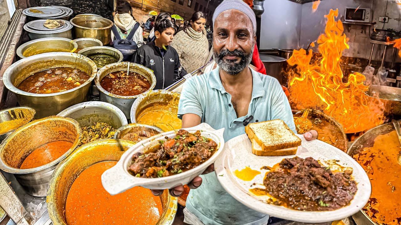 Sardar ji ka Desi Ghee Tawa Chicken, Tawa Mutton Curry | Jalandhar Street Food | Indian Street Food