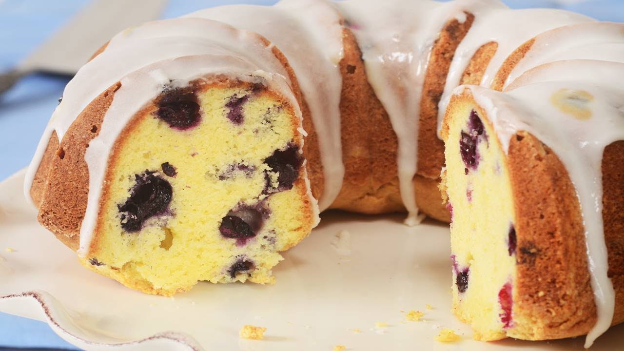 Blueberry Pound Cake Recipe Demonstration - Joyofbaking.com