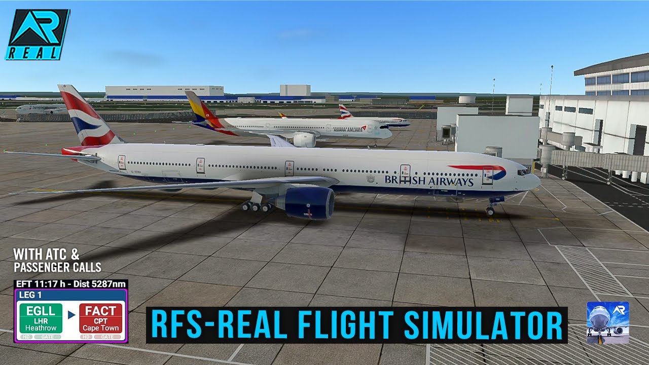 RFS — Real Flight Simulator — Лондон — Кейптаун ||Полный полет ||777-300ER ||BA ||FHD ||RealRoute