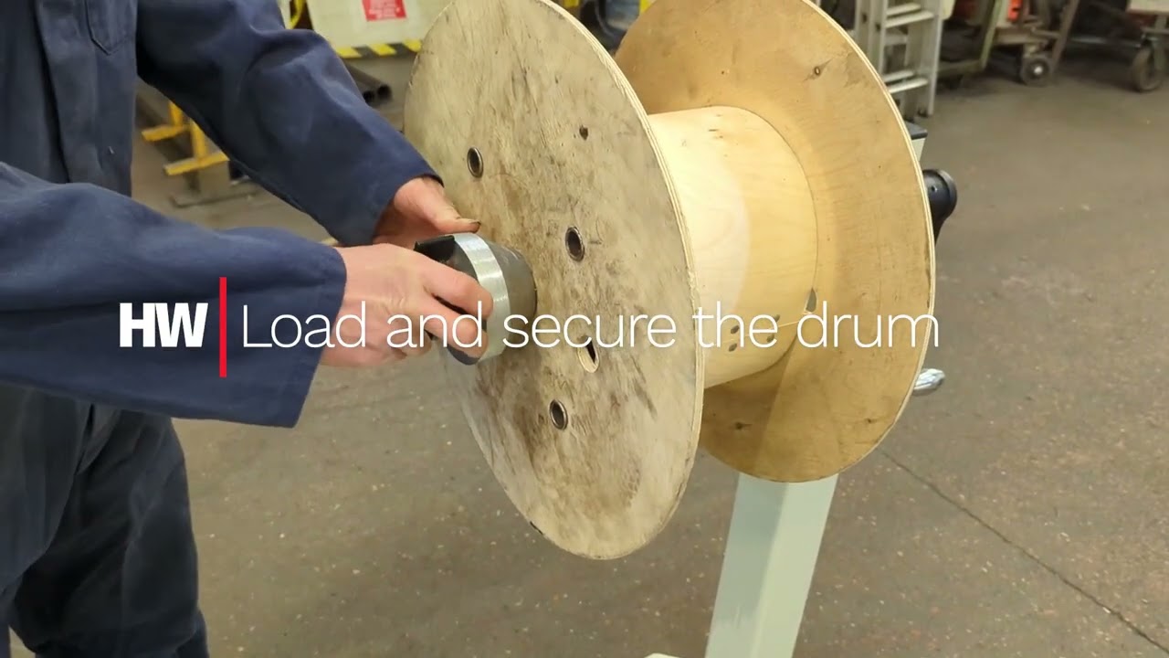 Autoreel HW - Shaft loading manual cable winding machine.