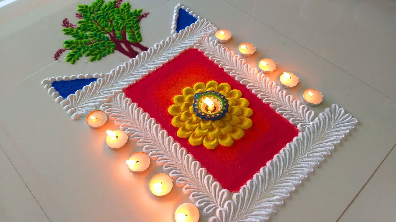 Tulsi Vivah Rangoli Design | New Beautiful Diwali Rangoli | तुलसी विवाह रंगोली | Dev Uthani Rangoli
