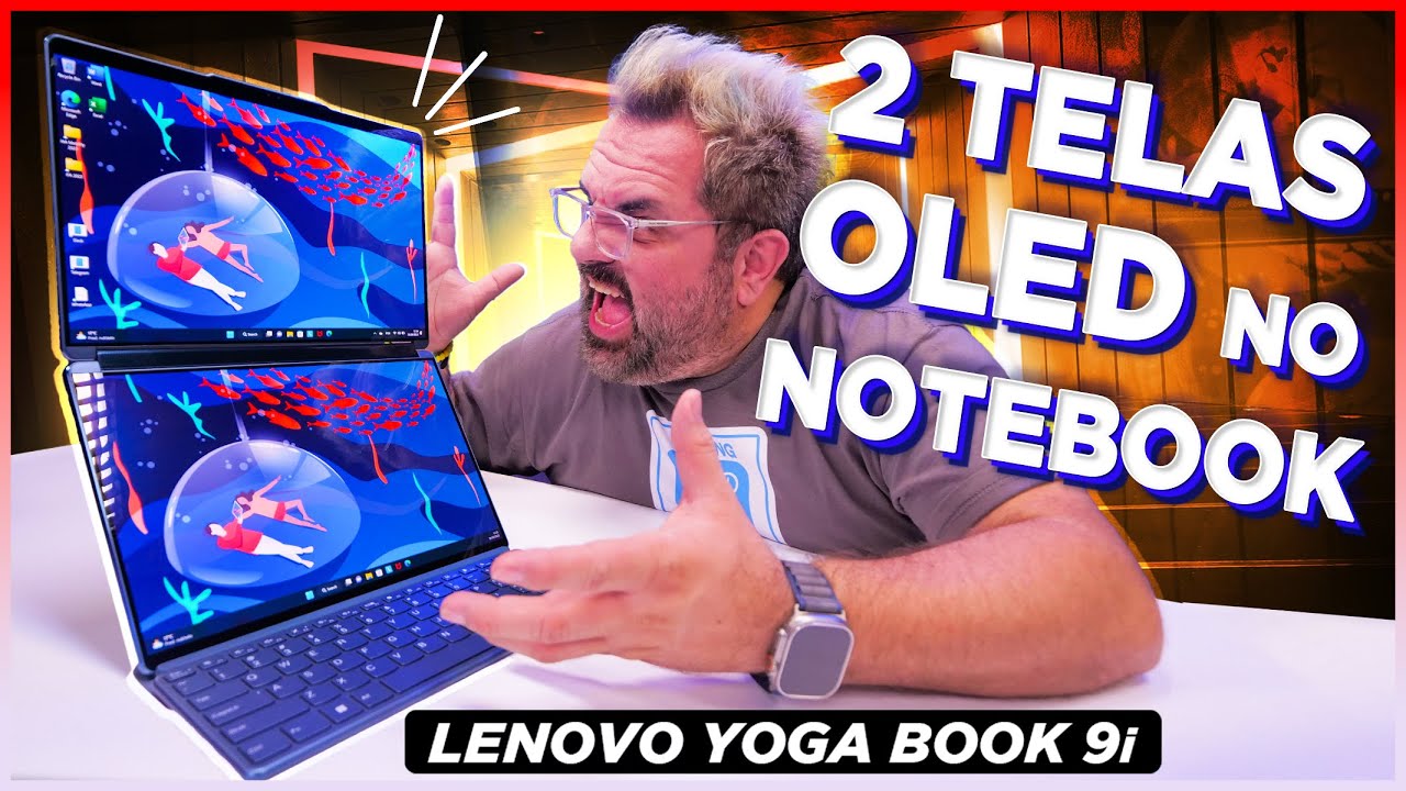 Esse NOTEBOOK tem DUAS TELAS OLED! Lenovo Yoga Book 9i