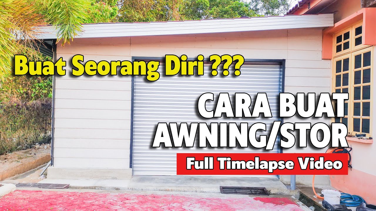 CARA BUAT AWNING RUMAH | GUNA C CHANNEL / BAJA RINGAN | BUAT KANOPI SENDIRI | CARA BUAT GARAJ KERETA