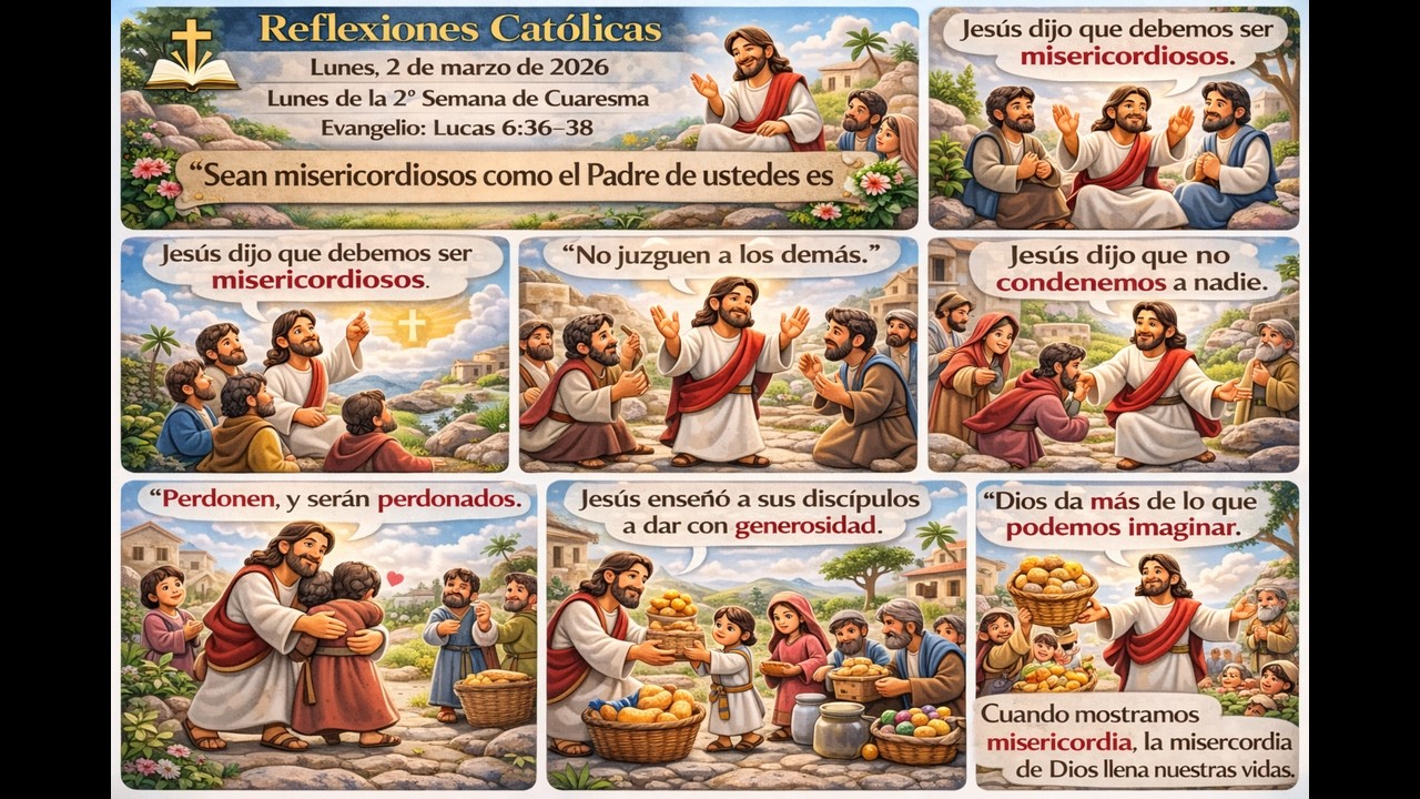 Reflexiones Católicas – Lunes 2 de marzo de 2026, Lunes de la 2.ª semana de Cuaresma, Lucas 6,36–38