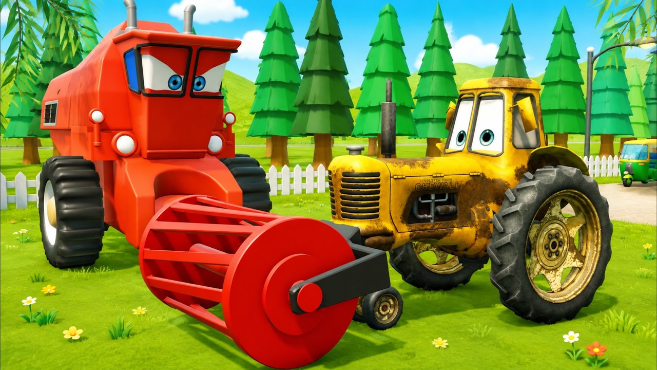 Czy Stary Traktor McQueen poradzi sobie w gospodarstwie? Kolory i Krztałty dla Dzieci