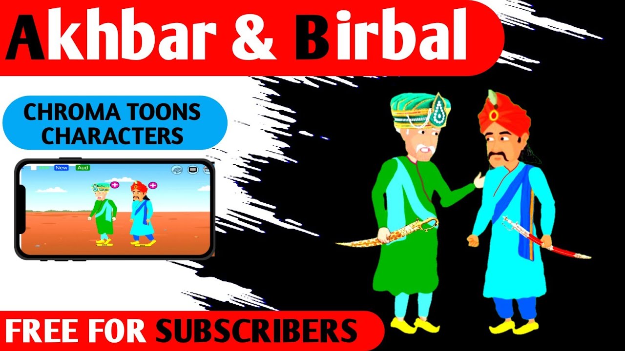 CHROMA TOONS CHARACTERS DOWNLOAD FREE | Akhbar and Birbal Characters Free Download | CHROMA TOONS