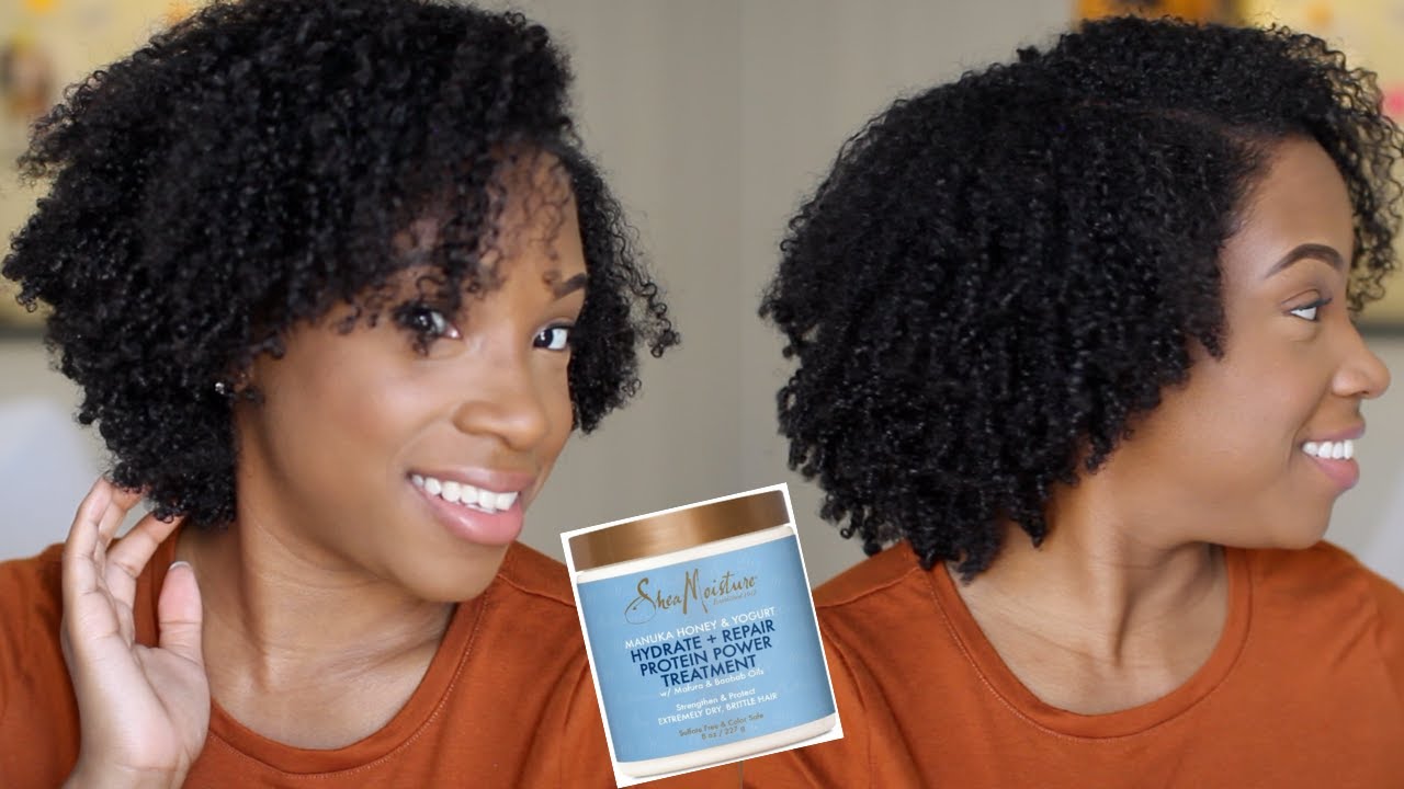 Shea Moisture Manuka Honey & Yogurt Protein Treatment Demo|Review