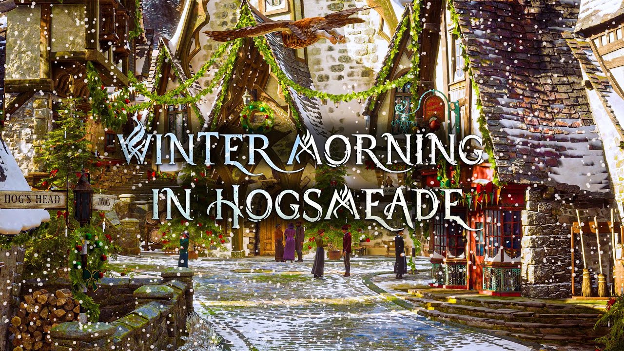 ❄️ Magical Winter Morning in Hogsmeade | Harry Potter ⚡️ Cozy Hogwarts Legacy Music & Ambience