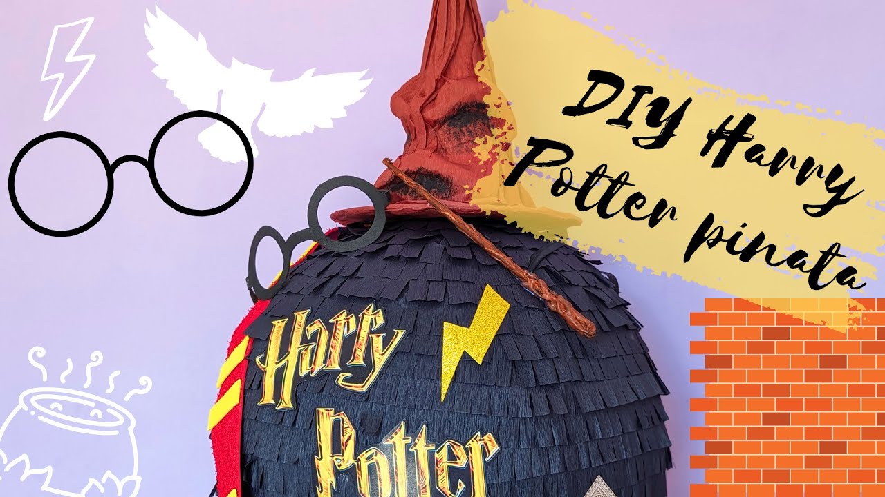 DIY Harry Potter Pinata. Мастер класс пиньята Гарри Поттер.