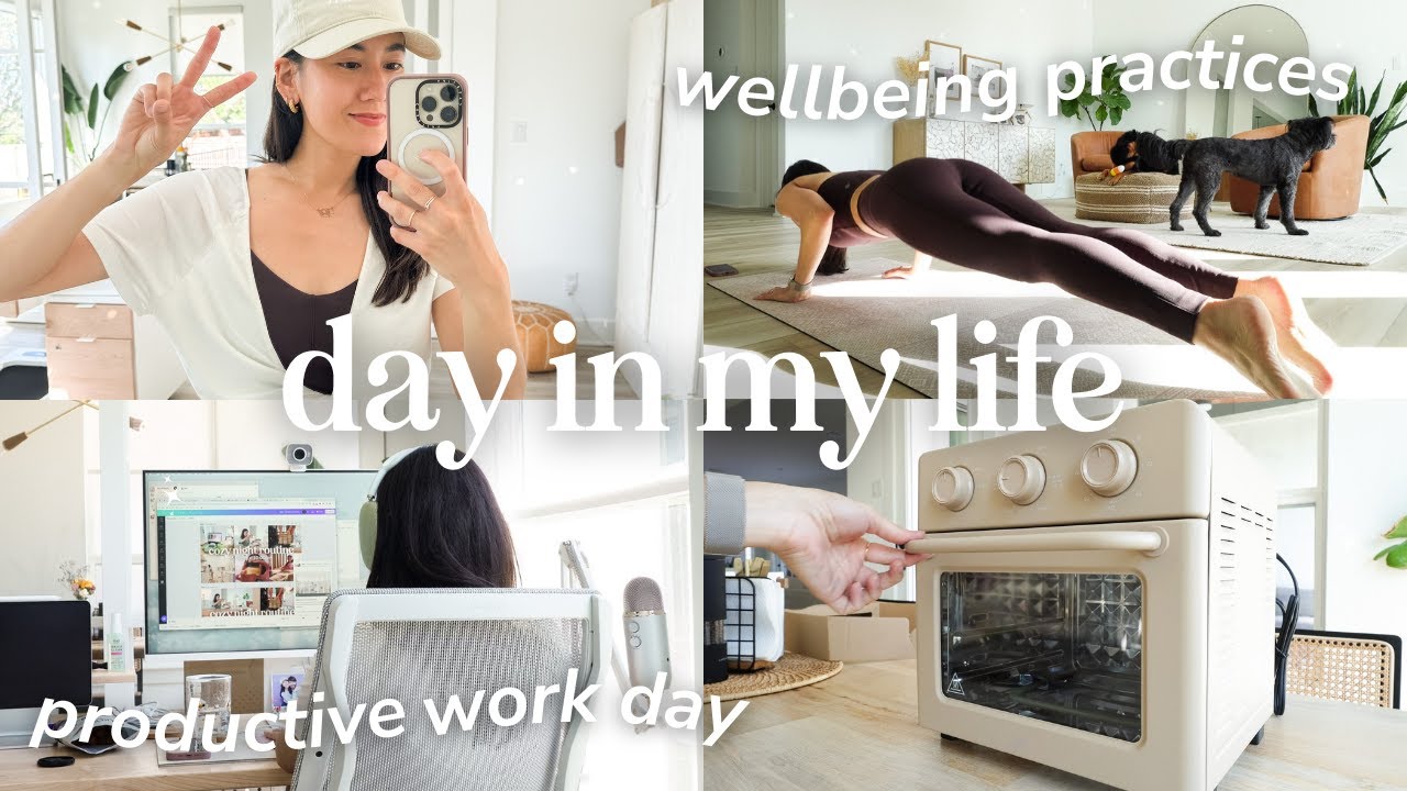 🧘🏻‍♀️ День из моей жизни | Спокойное утро, практики благополучия, терапия и продуктивный рабочий ...