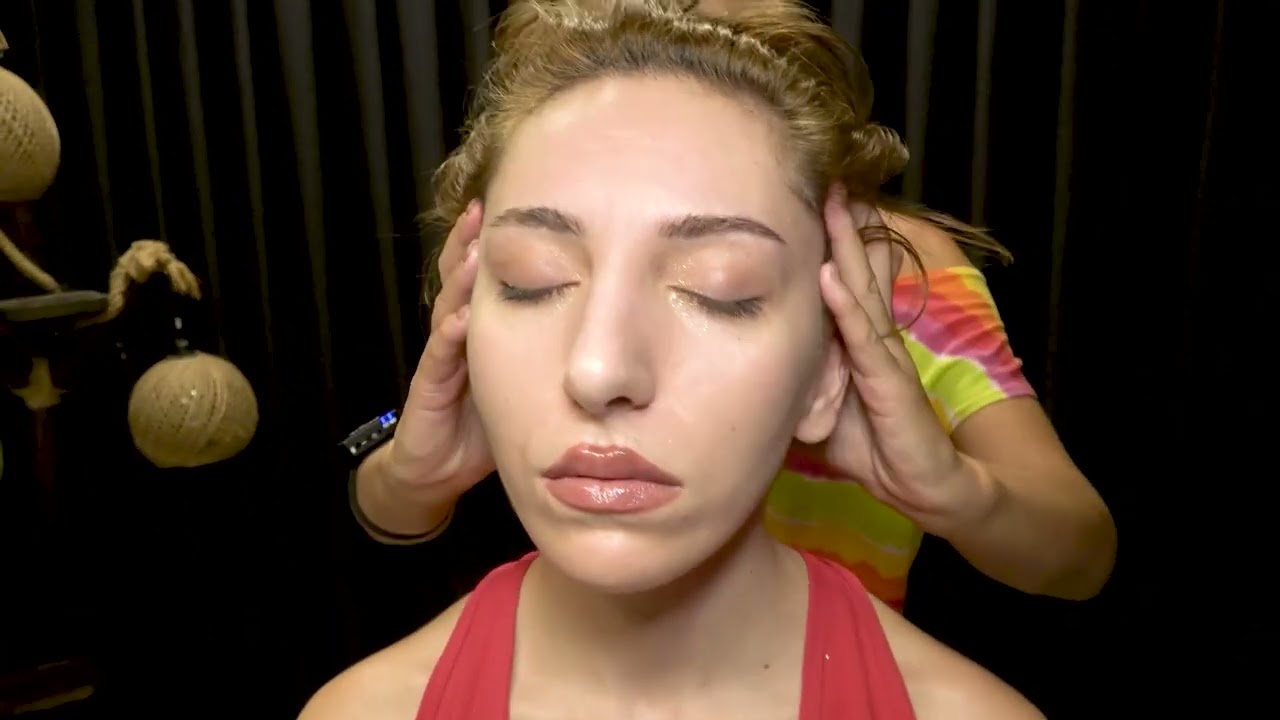 ASMR Relaxing Female Massage | Head Massage | Face Massage | Leg Massage By Lady Aynur