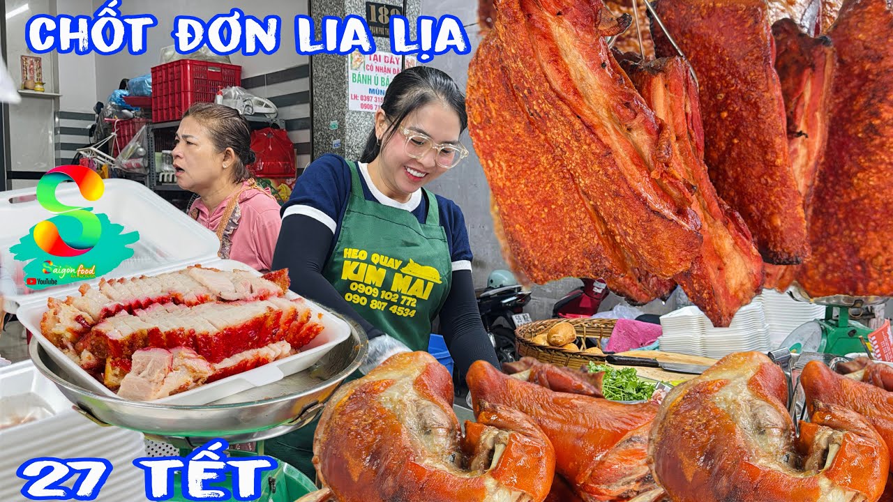 🟢Tưng bừng 27 Tết! Team LYLY chặt heo quay như cái máy