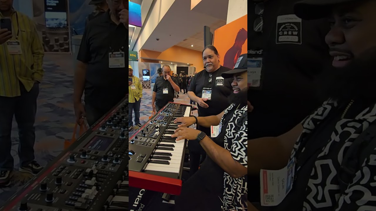 Glenn Gibson trying out the the new Roland V-Stage#namm2025