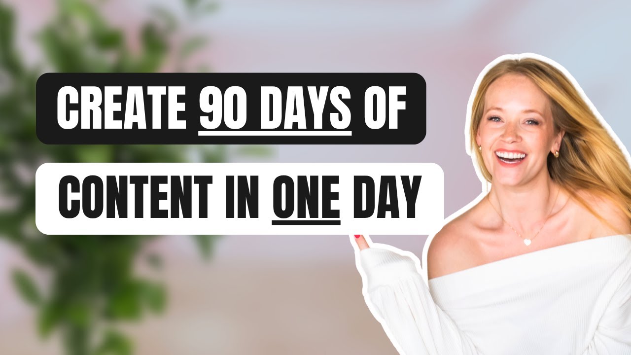 Plan, Batch + Create 3 Months of Content in One Day | A-Z Content Batching Training