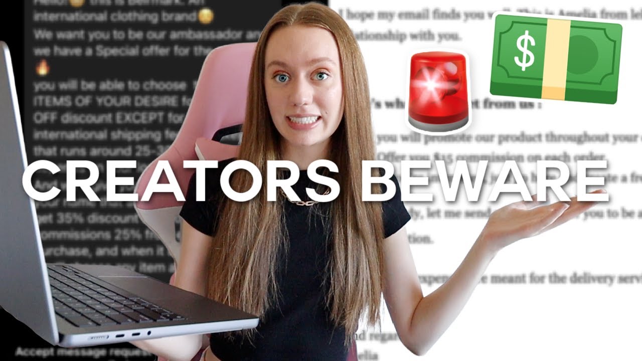 how to spot FAKE brand deals as a creator/influencer💰&nbsp;| AVOID THESE AMBASSADOR PROGRAMS!!