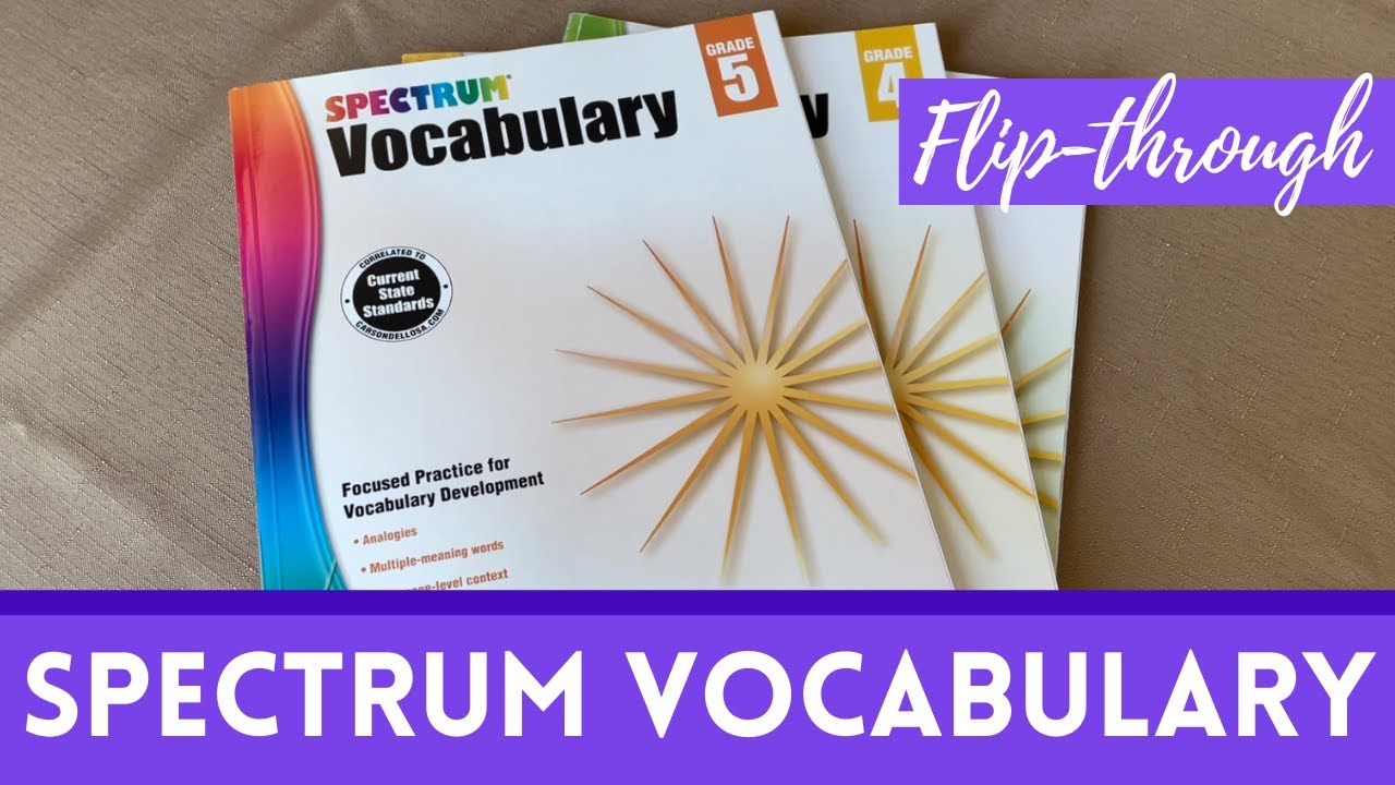 Homeschooling // Spectrum Vocabulary Workbooks 3rd – 5th Grade Overview & Flip-Through