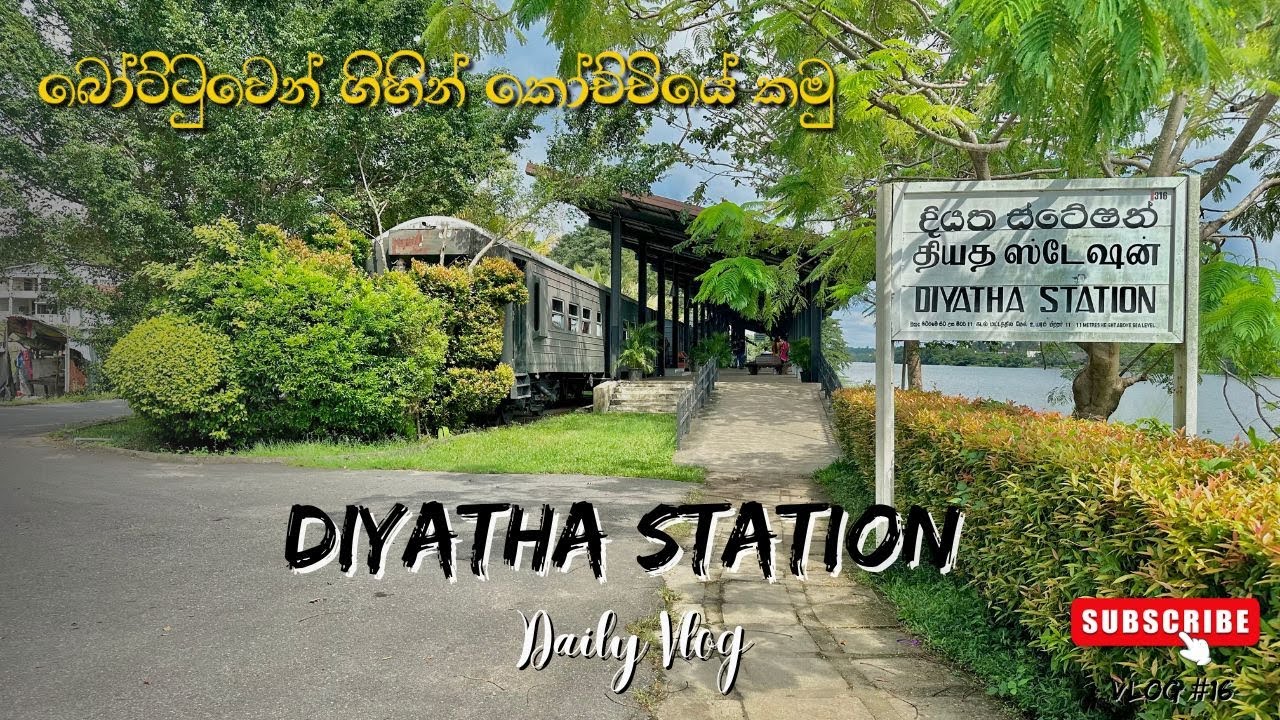 බෝට්ටුවෙන් ගිහින් කෝච්චියේ කමු - Diyatha Station  (Daily Vlog) Vlog #16